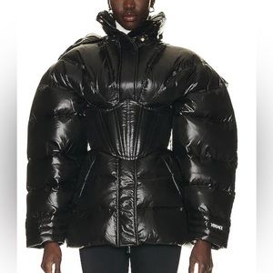 Versace Bustier Puffer black jacket for ladies size 38